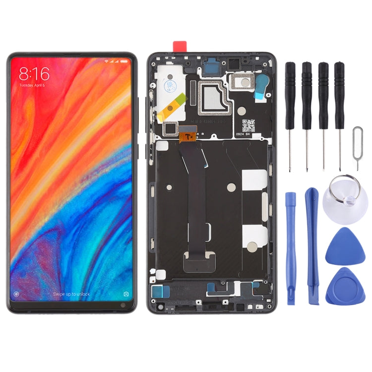 LCD Screen and Digitizer Full Assembly with Frame for Xiaomi MI Mix 2S, For Xiaomi MI Mix 2S For Xiaomi MI Mix 2S Black