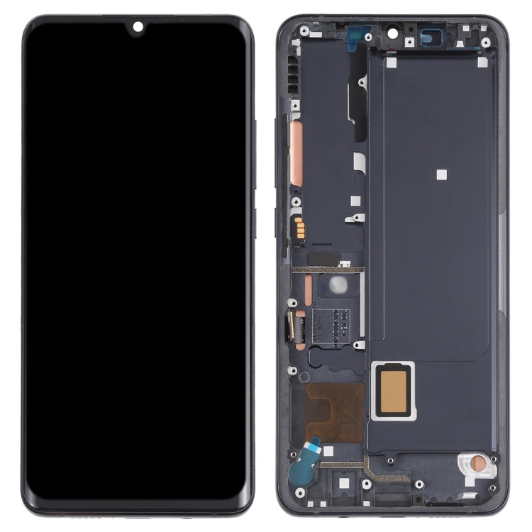 AMOLED Material LCD Screen and Digitizer Full Assembly With Frame for Xiaomi Mi Note 10 Lite M2002F4LG , For Xiaomi Mi Note 10 Lite (AMOLED)