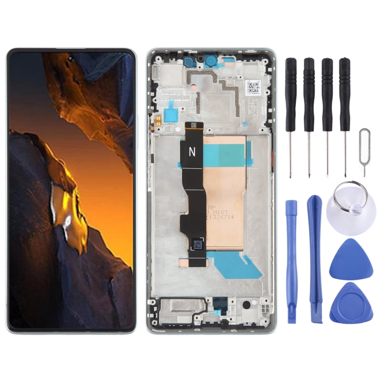 For Xiaomi Poco F5 Original AMOLED Material LCD Screen Digitizer Full Assembly with Frame, For Xiaomi Poco F5 (Original) For Xiaomi Poco F5 (Original) Blue