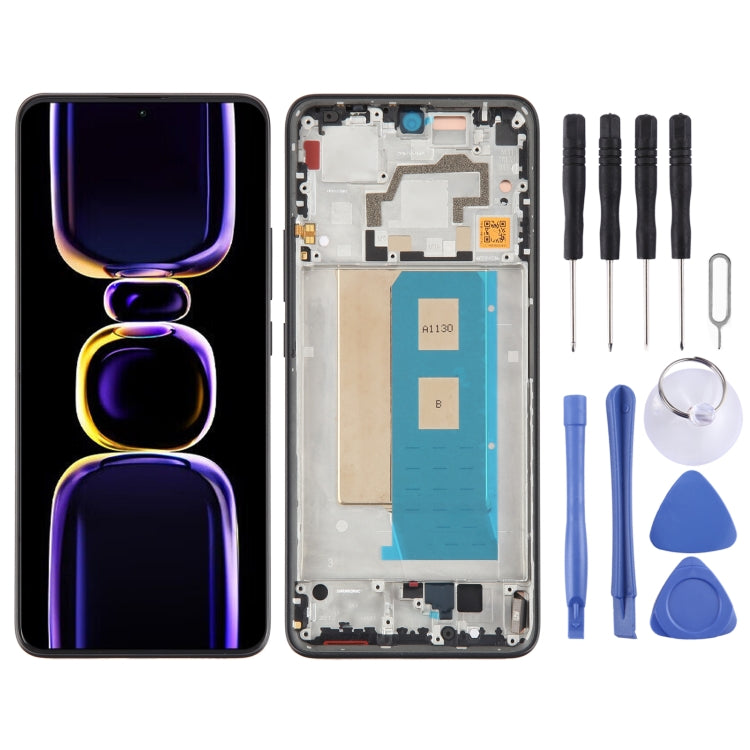 For Xiaomi Poco F5 Pro Original AMOLED Material LCD Screen Digitizer Full Assembly with Frame, For Xiaomi Poco F5 Pro (Original) For Xiaomi Poco F5 Pro (Original) Black