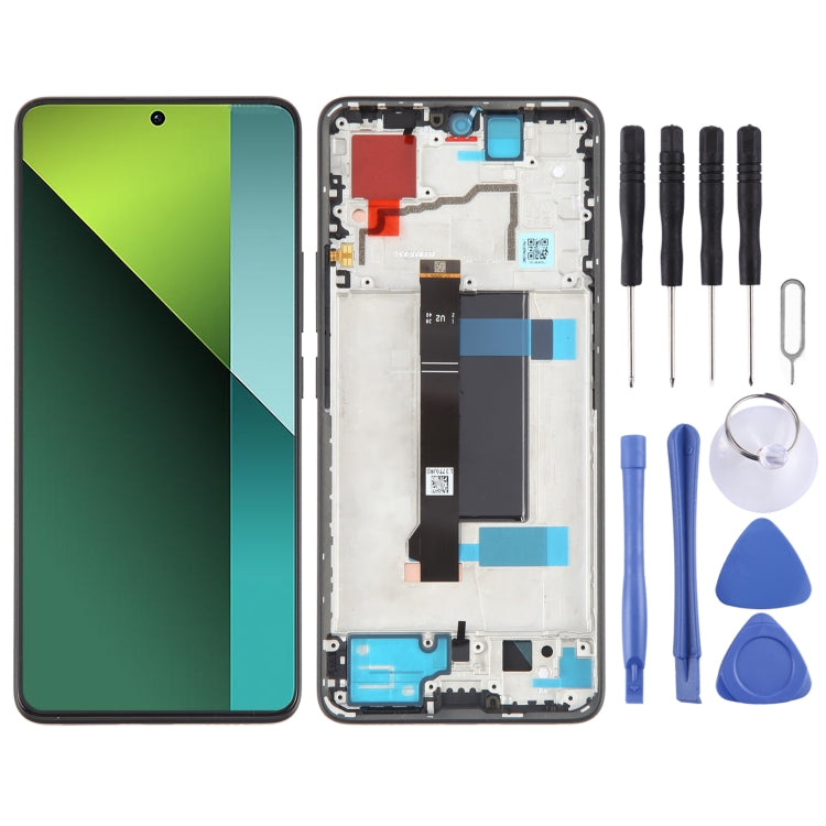 For Xiaomi Poco X6 Original AMOLED Material LCD Screen Digitizer Full Assembly with Frame, For Xiaomi Poco X6(Original) For Xiaomi Poco X6(Original) Black