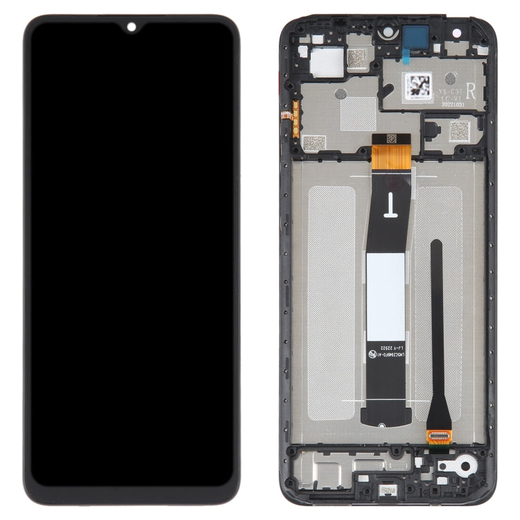 Original LCD Screen For Xiaomi Redmi 12C Digitizer Full Assembly with Frame, For Xiaomi Redmi 12C