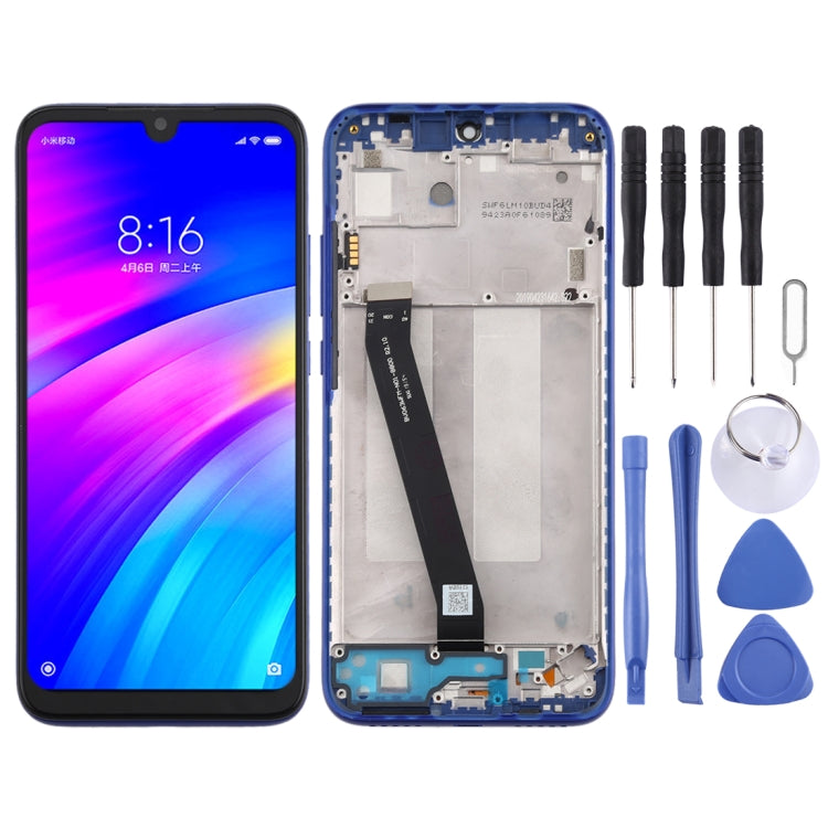 LCD Screen and Digitizer Full Assembly with Frame for Xiaomi Redmi 7, For Redmi 7, For Xiaomi Redmi 7 For Xiaomi Redmi 7 Blue