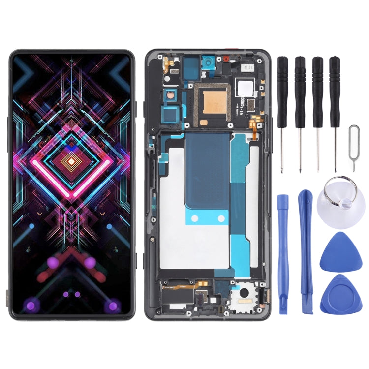 OLED Material LCD Screen and Digitizer Full Assembly With Frame for Xiaomi Redmi K40 Gaming M2012K10C M2104K10AC, For Xiaomi Redmi K40 Gaming For Xiaomi Redmi K40 Gaming Grey