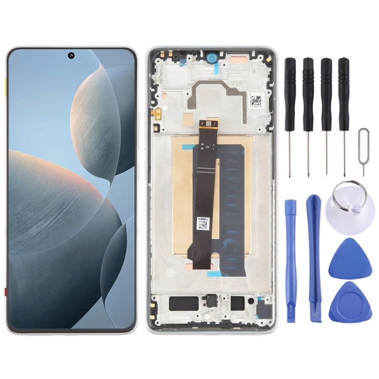 For Xiaomi Redmi K70E Original LCD Screen Digitizer Full Assembly with Frame, For Xiaomi Redmi K70E(Original) For Xiaomi Redmi K70E(Original) White