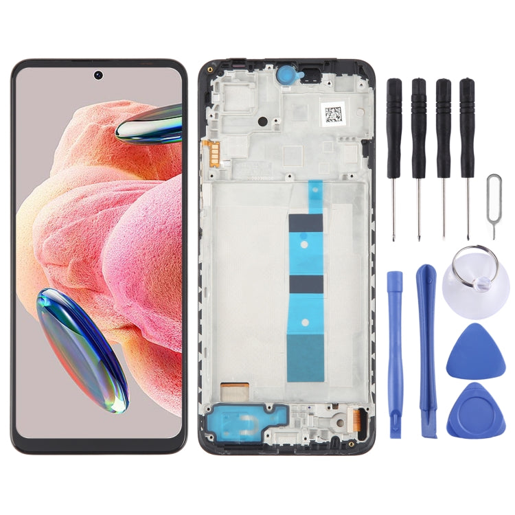 OLED Material LCD Screen Digitizer Full Assembly with Frame, For Xiaomi Redmi Note 12 4G, For Xiaomi Poco X5, For Xiaomi Redmi Note 12 5G For Xiaomi Redmi Note 12 4G
