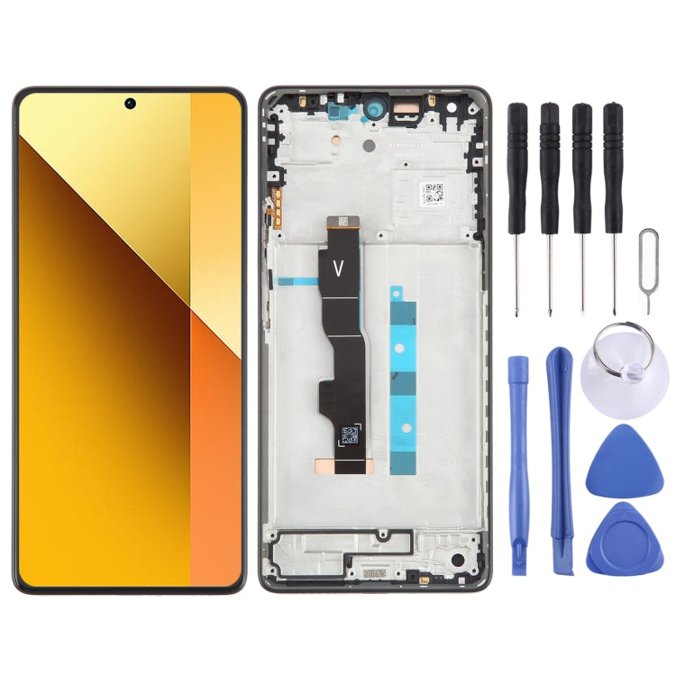 For Xiaomi Redmi Note 13 5G Original AMOLED Material LCD Screen Digitizer Full Assembly with Frame, For Xiaomi Redmi Note 13 5G(Original) For Xiaomi Redmi Note 13 5G(Original) Black