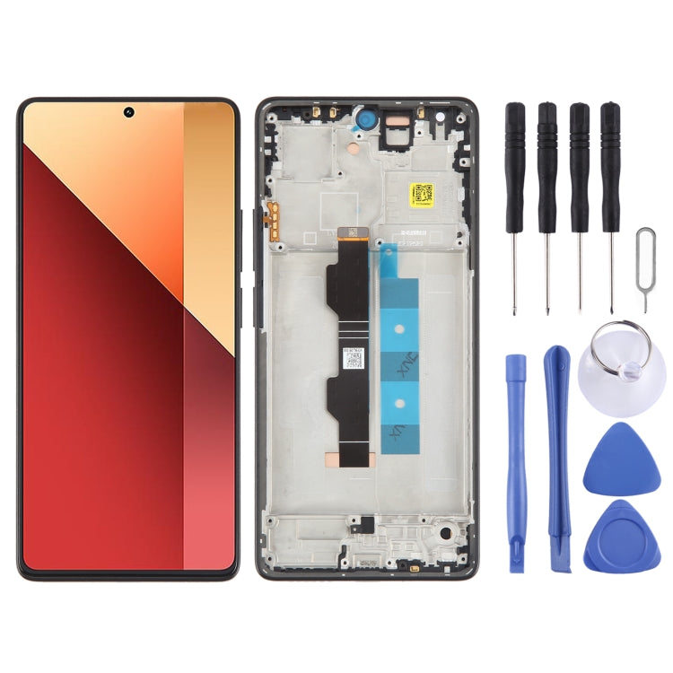 For Xiaomi Redmi Note 13 Pro 4G Original AMOLED Material LCD Screen Digitizer Full Assembly with Frame, For Xiaomi Redmi Note 13 Pro 4G(Original) For Xiaomi Redmi Note 13 Pro 4G(Original) Black