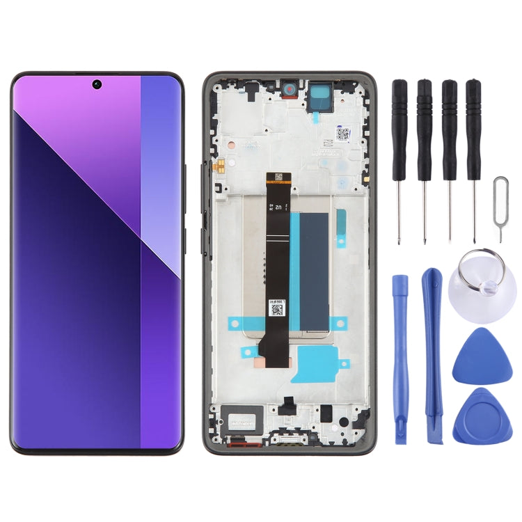 For Xiaomi Redmi Note 13 Pro+ Original AMOLED Material LCD Screen Digitizer Full Assembly with Frame, For Xiaomi Redmi Note 13 Pro+(Original) For Xiaomi Redmi Note 13 Pro+(Original) Black