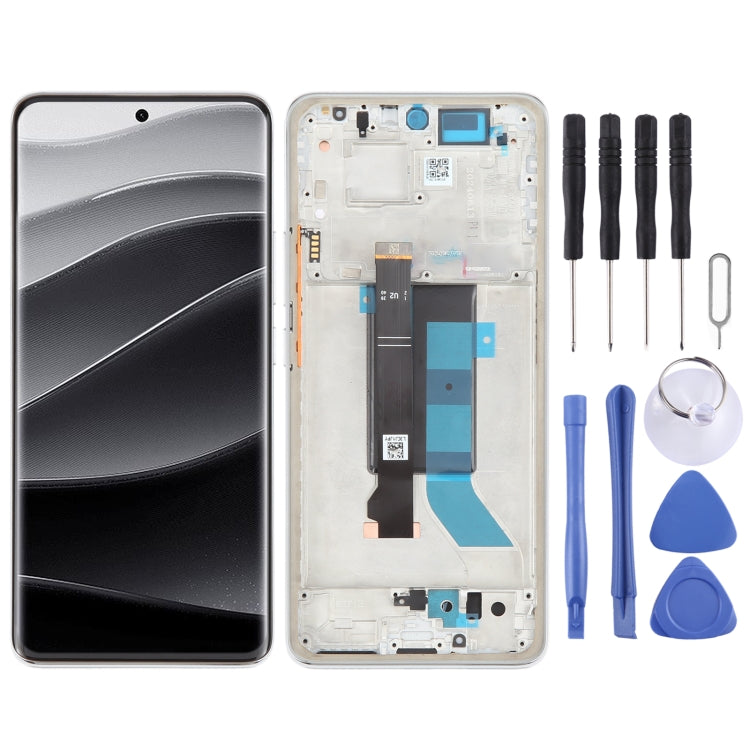 For Xiaomi Redmi Note 14 Pro+ 5G Original LCD Screen Digitizer Full Assembly with Frame, For Xiaomi Redmi Note 14 Pro+ 5G For Xiaomi Redmi Note 14 Pro+ 5G Silver