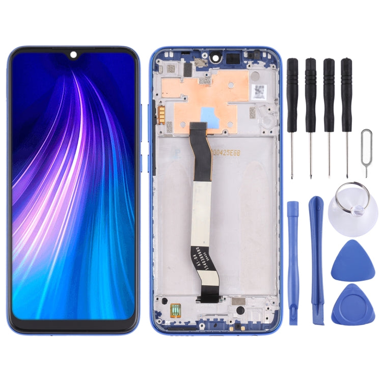 LCD Screen and Digitizer Full Assembly with Frame for Xiaomi Redmi Note 8, For Xiaomi Redmi Note 8 For Xiaomi Redmi Note 8 Blue
