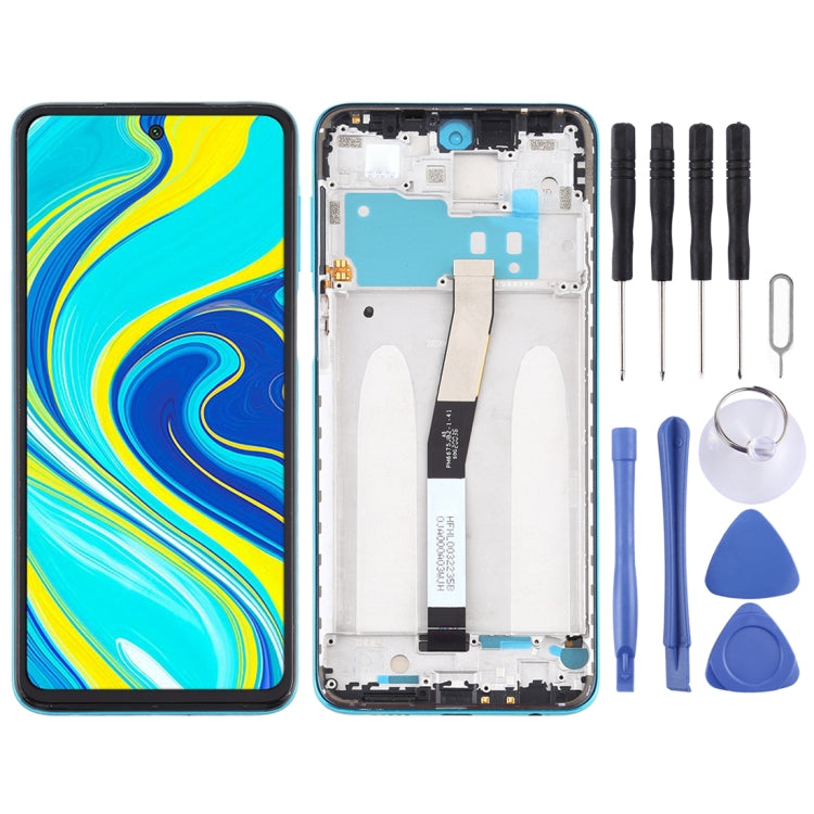 LCD Screen and Digitizer Full Assembly with Frame for Xiaomi Redmi Note 9S / Redmi Note 9 Pro Max / Redmi Note 9 Pro (India) / Redmi Note 9 Pro / Note 10 Lite , For Xiaomi Redmi Note 9S For Xiaomi Redmi Note 9S Blue