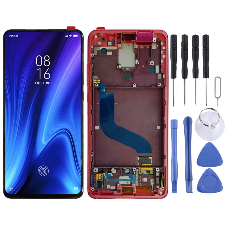 Original AMOLED Material LCD Screen and Digitizer Full Assembly with Frame for Xiaomi 9T Pro / Redmi K20 Pro / Redmi K20, For Xiaomi Xiaomi K20, For Xiaomi K20 For Xiaomi K20 Red