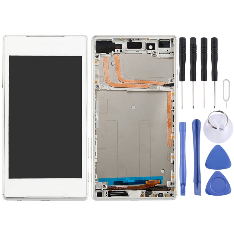 LCD Screen and Digitizer Full Assembly with Frame for Sony Xperia Z5, For Xperia Z5 OEM For Xperia Z5 OEM White