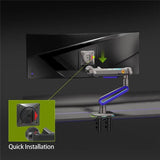 NORTH BAYOU G70 Height Adjustable Desktop Mount Mechanical Spring Gaming Monitor Stand, G70