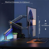 NORTH BAYOU G70 Height Adjustable Desktop Mount Mechanical Spring Gaming Monitor Stand, G70