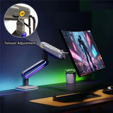 NORTH BAYOU G70 Height Adjustable Desktop Mount Mechanical Spring Gaming Monitor Stand, G70