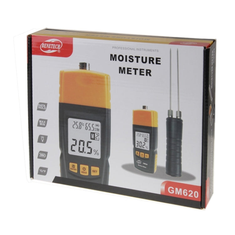 BENETECH GM620 1.8 inch LCD Screen Digital Wood Moisture Meter, GM620