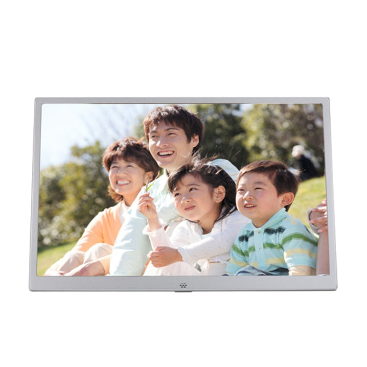 15-inch Digital Photo Frame Electronic Photo Frame Ultra-narrow Side Support 1080P Wall-mounted Advertising Machine Silver Grey