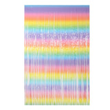 2 PCS 2M Birthday Party Decoration Background Rain Curtain Rainbow Gradient