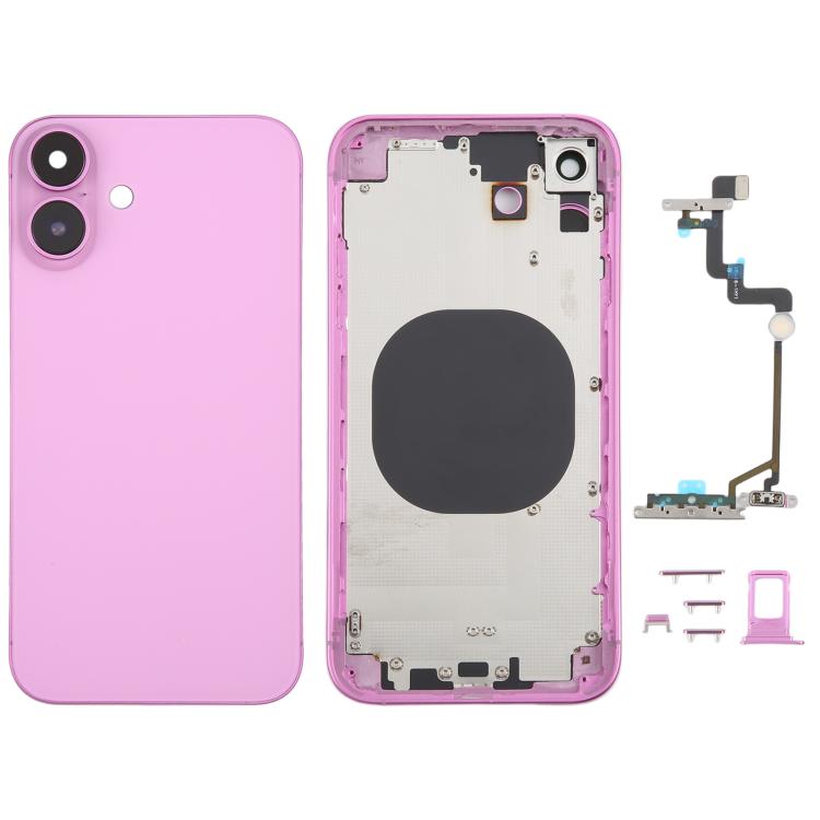 Back Cover with Appearance Imitation of iP16 for iPhone XR, Green, Blue, White, Black, Pink Pink Pink
