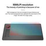 VEIKK A15PRO 10x6 inch 5080 LPI Type-C Interface Smart Touch Electronic Graphic Tablet