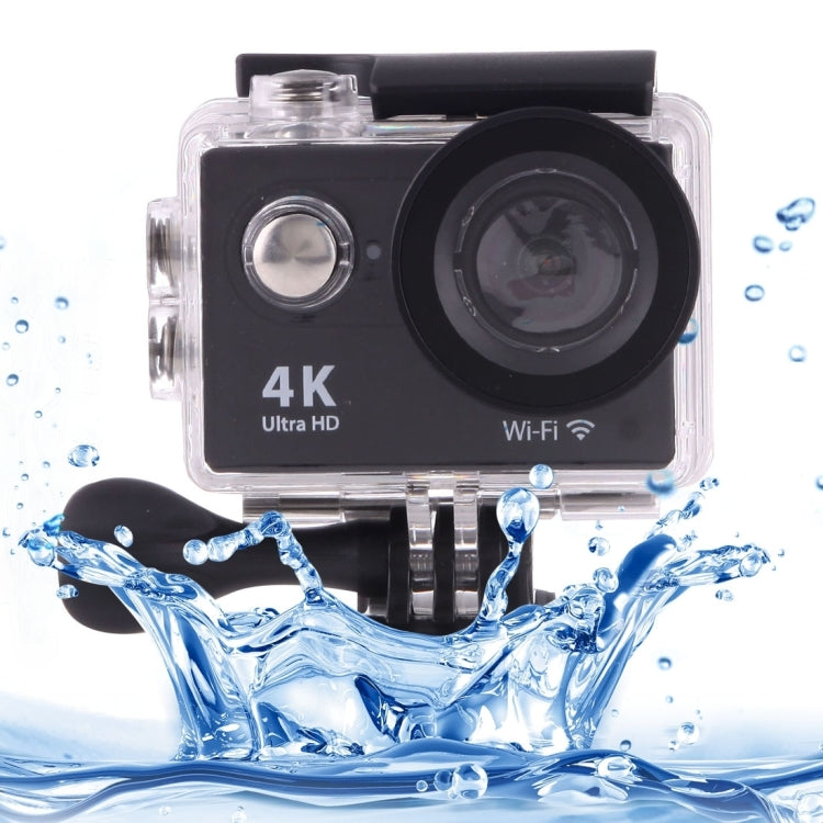 H9 4K Ultra HD1080P 12MP 2 inch LCD Screen WiFi Sports Camera, 170 Degrees Wide Angle Lens, 30m Waterproof, H9 4K (Yellow), H9 4K (White), H9 4K (Silver), H9 4K (Blue), H9 4K (Gold), H9 4K (Pink), H9 4K (Black) H9 4K (Black) Black