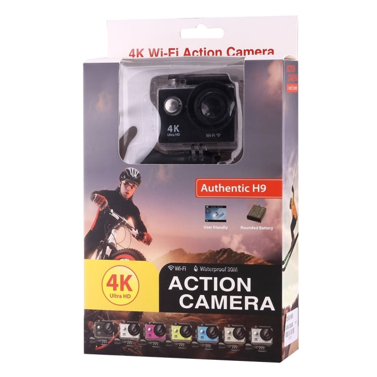 H9 4K Ultra HD1080P 12MP 2 inch LCD Screen WiFi Sports Camera, 170 Degrees Wide Angle Lens, 30m Waterproof, H9 4K (Yellow), H9 4K (White), H9 4K (Silver), H9 4K (Blue), H9 4K (Gold), H9 4K (Pink), H9 4K (Black)