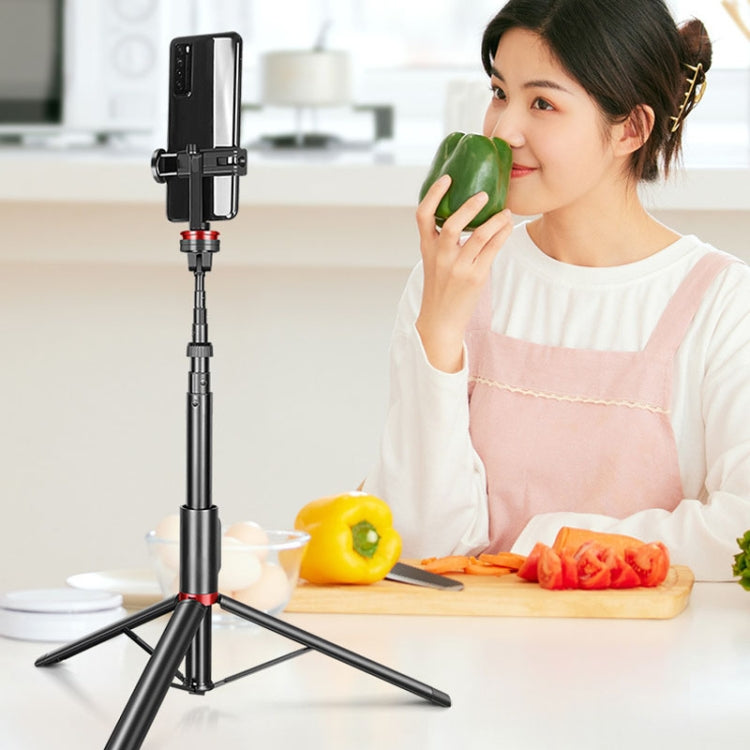 Aluminum Alloy Mobile Phone Bluetooth Selfie Stick Live Floor Tripod Bracket, Height: 1.5m, Height: 1.5m