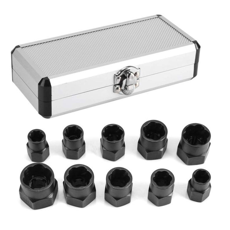 10 PCS / Set Nut Extractor Screw Removal Tool Break Wire Bolt Extractor, High, Short High