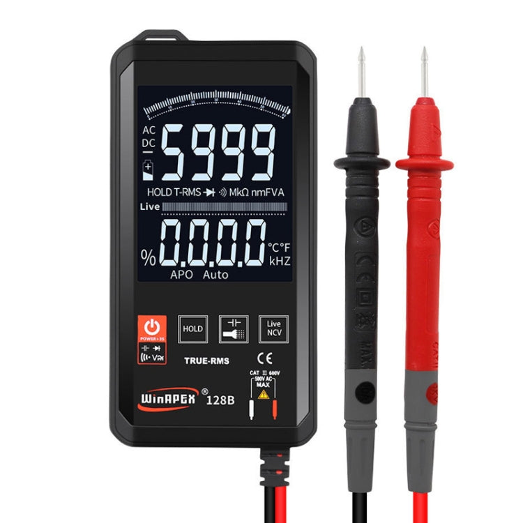 HY128B Reverse Display Screen Ultra-thin Touch Smart Digital Multimeter Fully Automatic High Precision True Effective Value Multimeter, HY128B HY128B