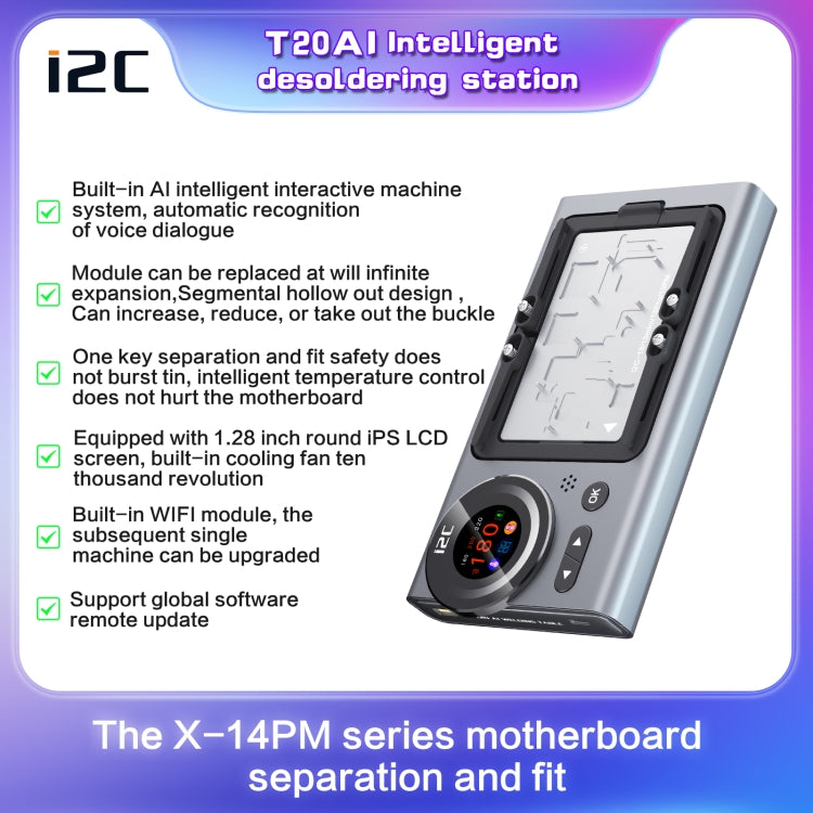 i2C T20 Intelligent Motherboard Middle Layered Heating Platform For iPhone X-14 Series, i2C T20 For iPhone X-14 Series