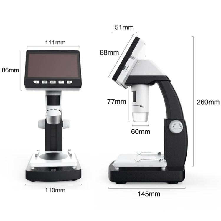 inskam306 1080P 4.3 inch Display Screen HDMI Port HD Digital Microscope, inskam306