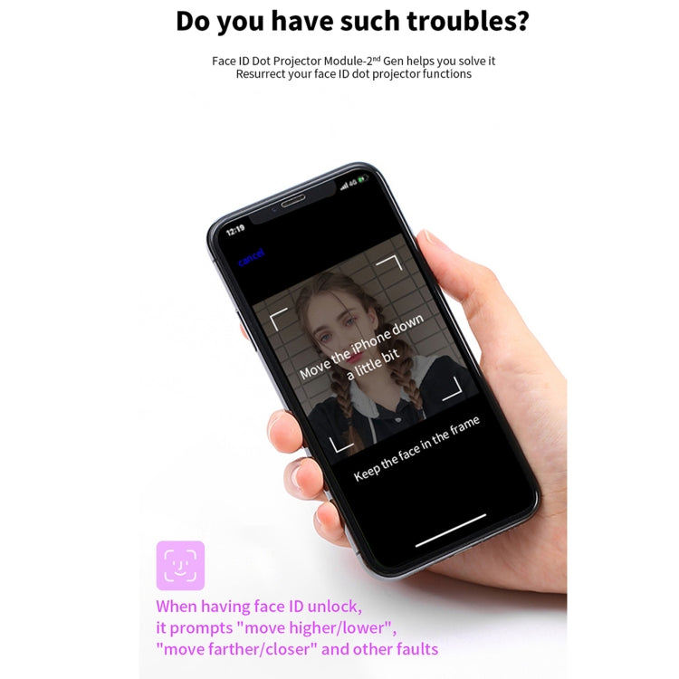 JC F2 Dot Matrix Module Testing 2nd Gen For iPhone X~12 Series, JC F2