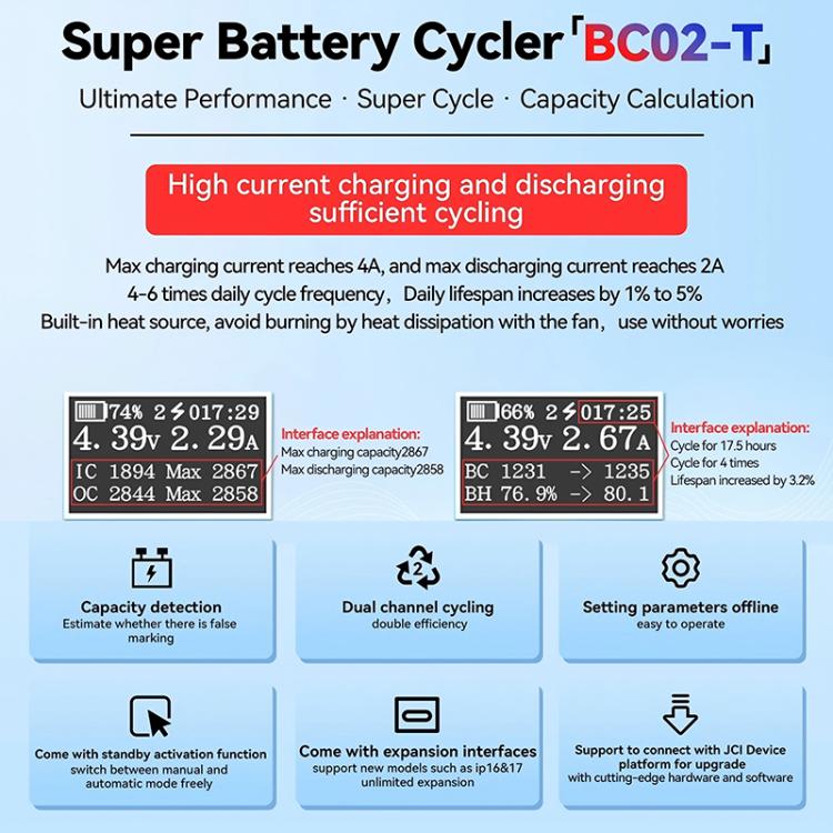 JCID BC02-T Super Battery Cycler Data Calibration for iPhone 11-15 Pro Max, JCID BC02-T