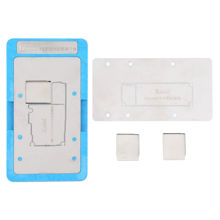 Kaisi Mainboard Middle Layer Board BGA Reballing Stencil Plant Tin Platform for iPhone 11 / 11 Pro, Kaisi Stencil Plant for iPhone 11 Series Kaisi Stencil Plant for iPhone 11 Series
