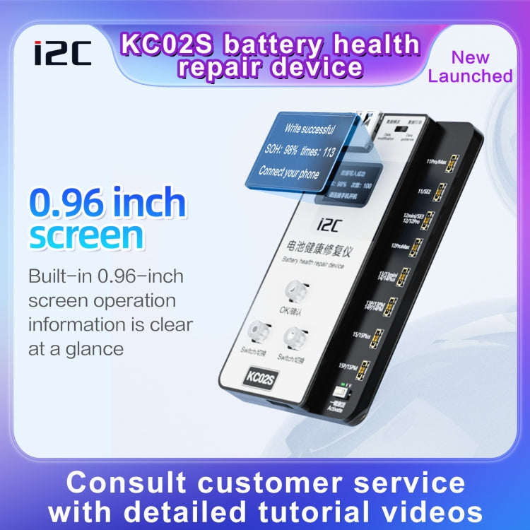 i2C KC02S Battery Health Recovery Device Activation Instrument For iPhone 11-15 Series, KC02S