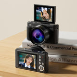 V5 64MP Retro Digital Camera 4K Recording 180 Flip Screen, Large Lens, Small Lens