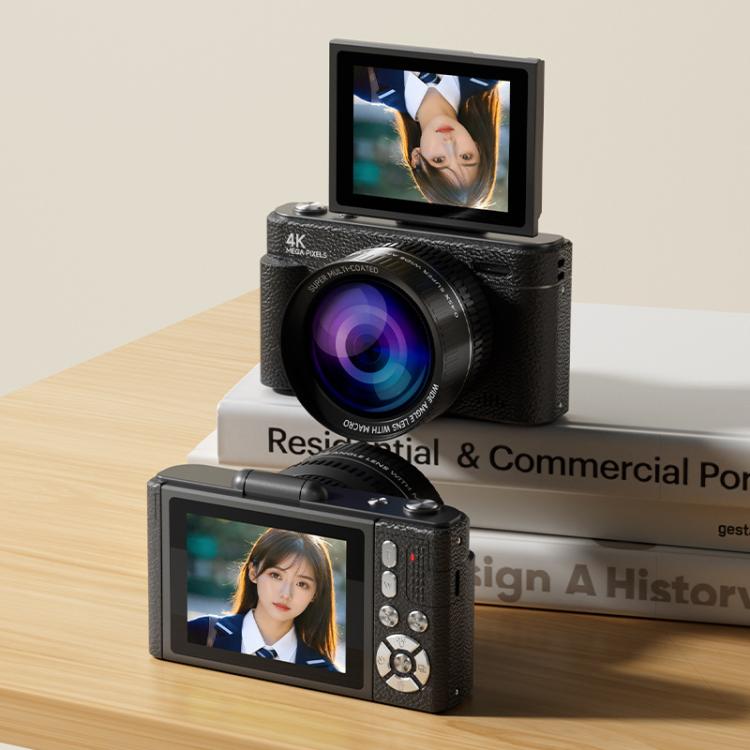 V5 64MP Retro Digital Camera 4K Recording 180 Flip Screen, Large Lens, Small Lens