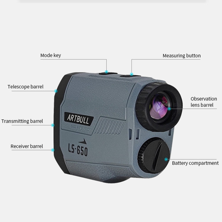 ARTBULL LS-650 Outdoor Golf Laser Rangefinder 650m Altimeter Telescope, LS-650