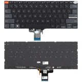 US Version Backlit Laptop Keyboard for Asus Vivobook Pro 14X M7400 M4700 M4700QC M4700PC M7600 M3400 M3401 M3401Q X7400 X3400 X3400P K3400P, M7400 (Black), M7400 (Gray) M7400 (Black) Black