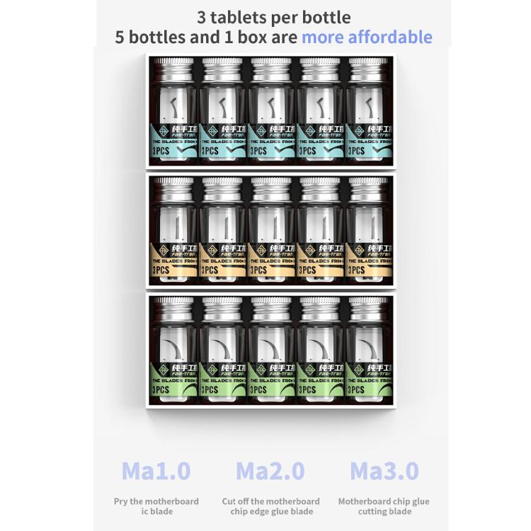 18 Kinds 5 in 1 High Toughness Soft Handmade Polishing Blade, Ma1.0, Ma2.0, Ma3.0, Ma4.0, Ma5.0, MA-Family Bucket