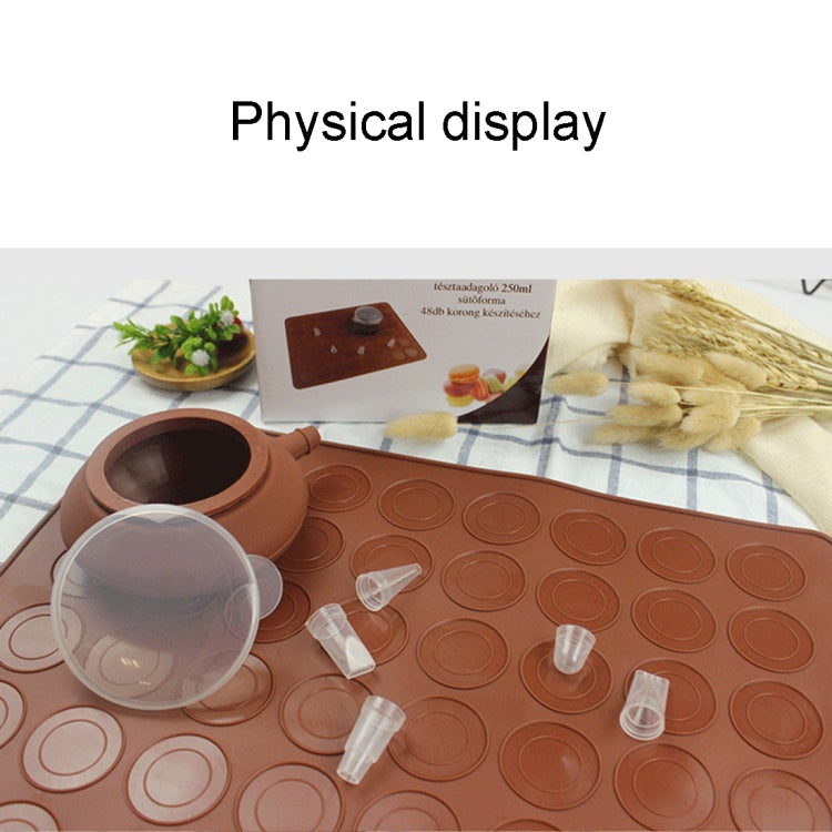 Kitchen Roast Large Size Silicone Pad + Framed Pot + Color Box Baking Macaron Mold Suit, Macaron Mold Suit