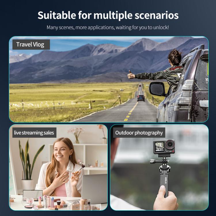 STARTRC Pocket-Size Foldable Magnetic Tripod for GoPro, DJI, Insta360 Action Cameras, DJI Pocket Series, Magnetic Tripod