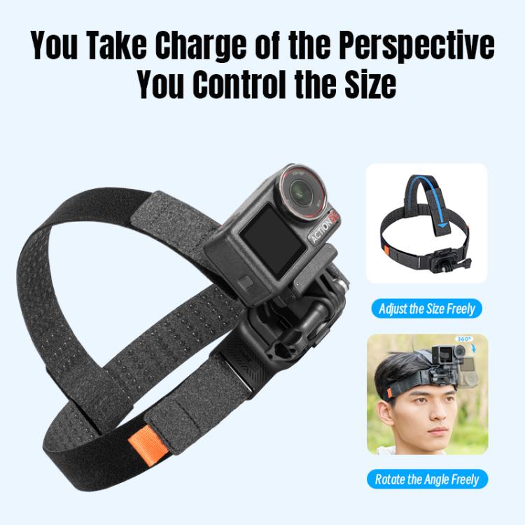 STARTRC Adjustable Head Strap Magnetic Eco-friendly Vlog POV Mount Belt for GoPro, Insta360, DJI Osmo Action and Other Action Cameras, Magnetic Vlog POV Mount Belt