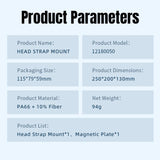 STARTRC Adjustable Head Strap Magnetic Eco-friendly Vlog POV Mount Belt for GoPro, Insta360, DJI Osmo Action and Other Action Cameras, Magnetic Vlog POV Mount Belt