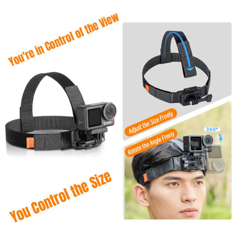 STARTRC Adjustable Head Strap Magnetic Eco-friendly Vlog POV Mount Belt for GoPro, Insta360, DJI Osmo Action and Other Action Cameras, Magnetic Vlog POV Mount Belt