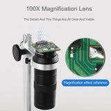 Waveshare 100X Industrial Microscope Lens, C/CS-Mount, for Raspberry Pi HQ Camera, Microscope Lens
