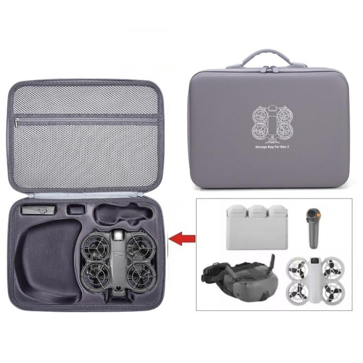 For DJI Neo 2 Motion Fly More Combo Hard Shell Carrying Case Sling Bag, Motion Gray