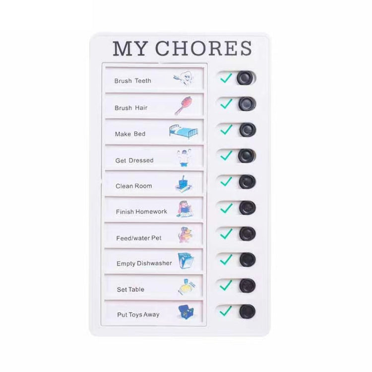 Wall Hanging Checklist Memo Boards Adjustable Checklist Board,Style: Blank Paper Card, My Chores, Without Logo, Blank Paper Card My Chores